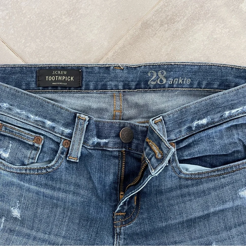 J. Crew Distressed Ankle Toothpick - Picture 2 of 6
